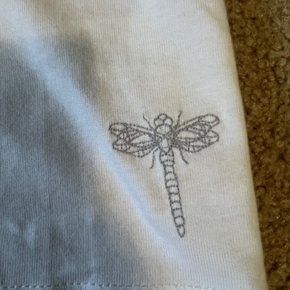 NWT Johnny Was Organic Cotton Drop Shoulder Tee, Large, White - Picture 5 of 8